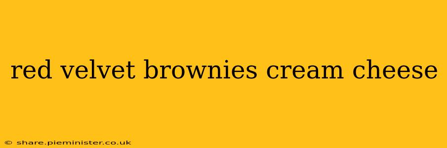 red velvet brownies cream cheese
