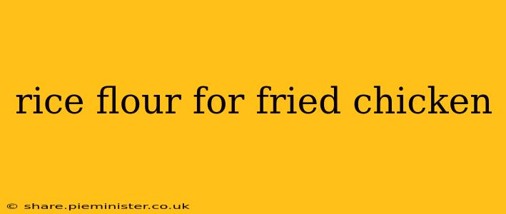 rice flour for fried chicken