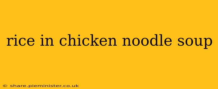 rice in chicken noodle soup