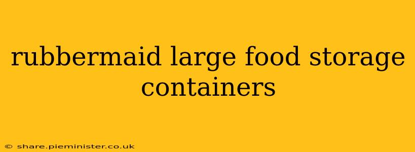 rubbermaid large food storage containers