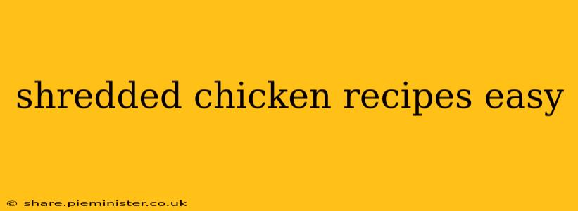 shredded chicken recipes easy