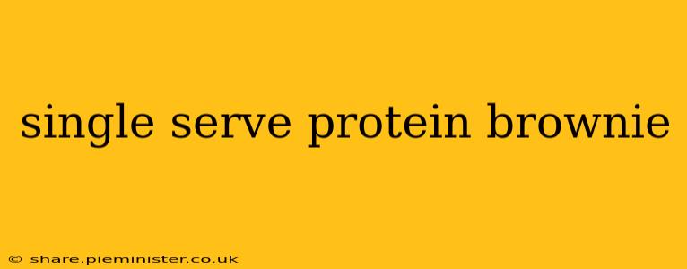 single serve protein brownie