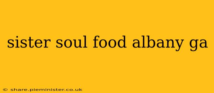 sister soul food albany ga
