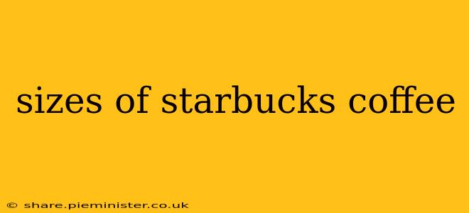 sizes of starbucks coffee