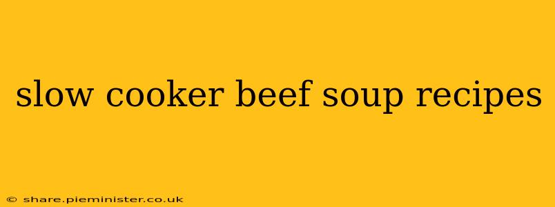slow cooker beef soup recipes