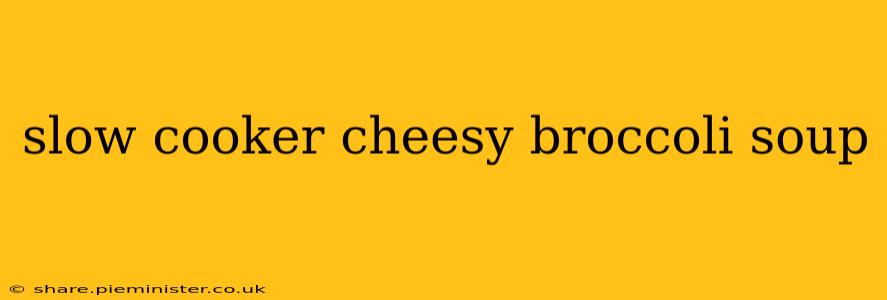 slow cooker cheesy broccoli soup