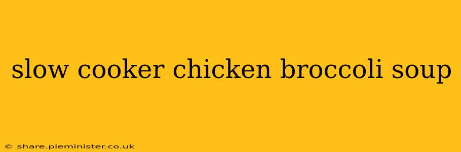 slow cooker chicken broccoli soup