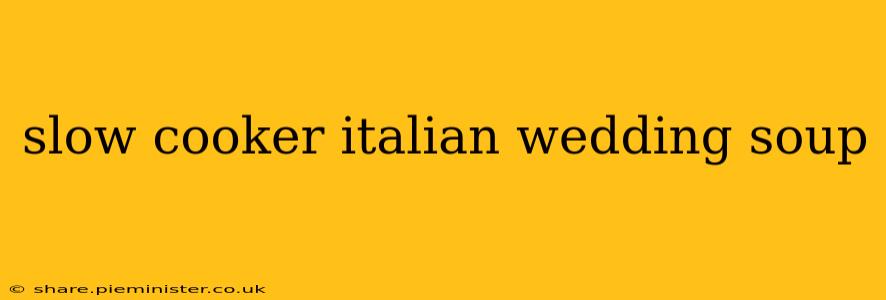 slow cooker italian wedding soup