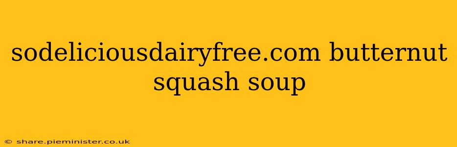 sodeliciousdairyfree.com butternut squash soup