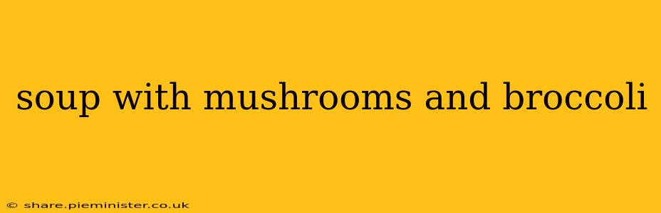 soup with mushrooms and broccoli