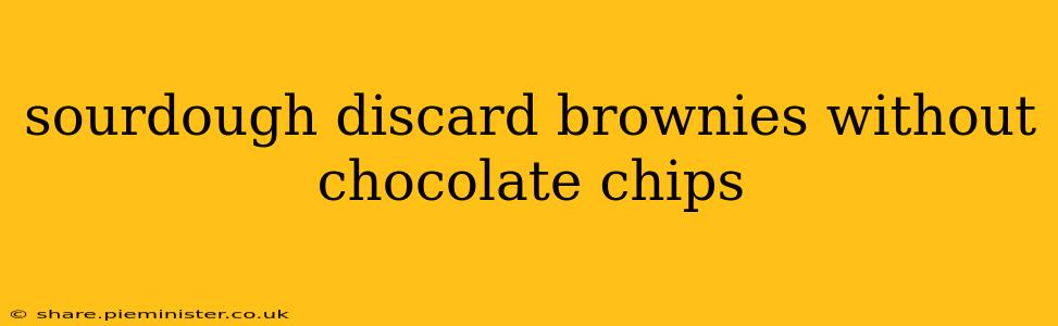 sourdough discard brownies without chocolate chips