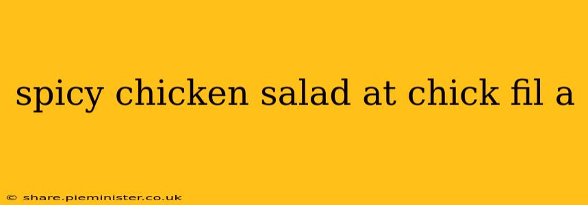 spicy chicken salad at chick fil a