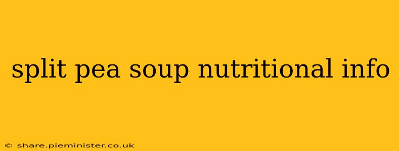split pea soup nutritional info
