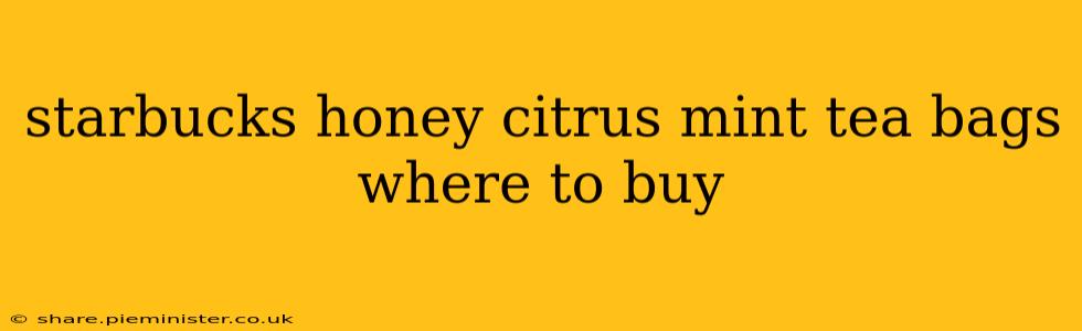 starbucks honey citrus mint tea bags where to buy