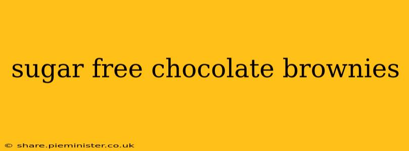 sugar free chocolate brownies