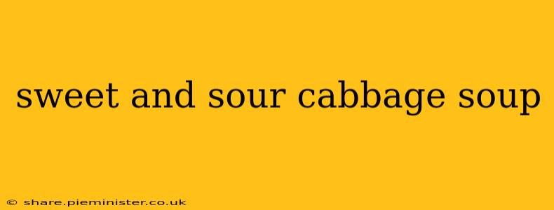 sweet and sour cabbage soup
