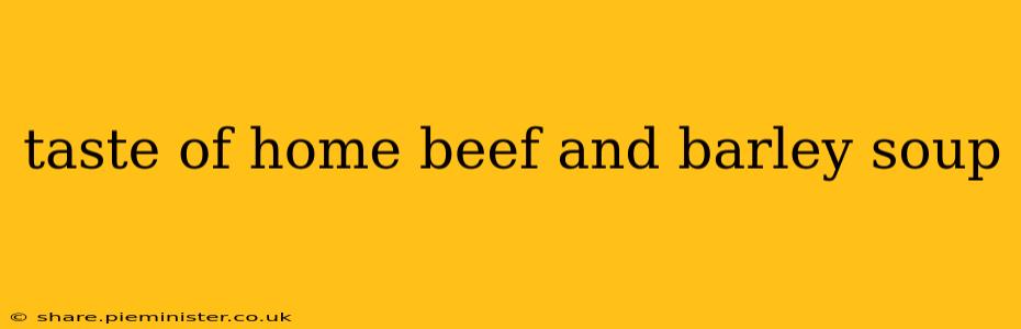 taste of home beef and barley soup