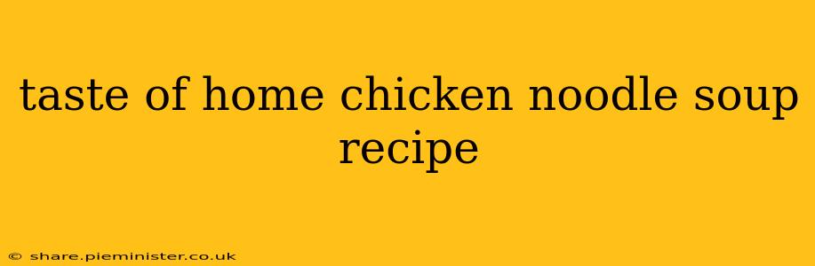 taste of home chicken noodle soup recipe