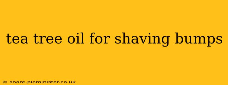 tea tree oil for shaving bumps