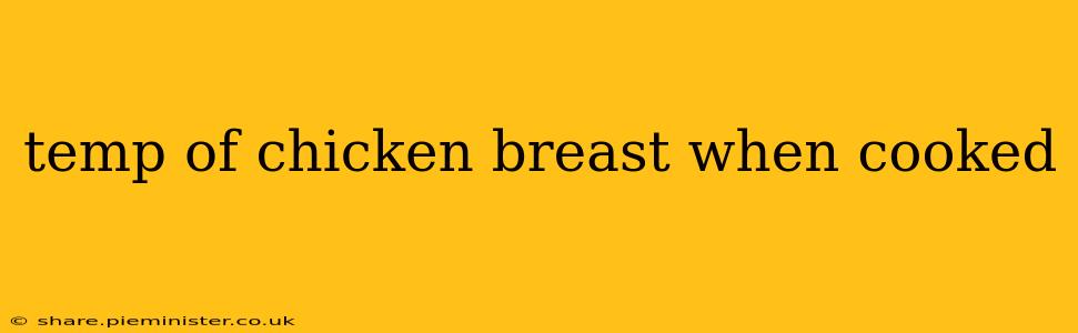 temp of chicken breast when cooked