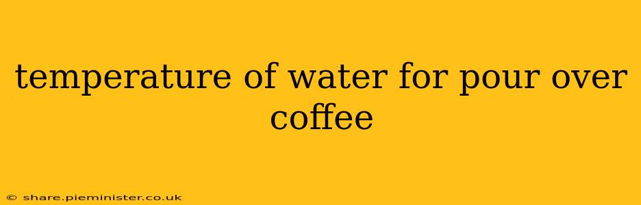 temperature of water for pour over coffee