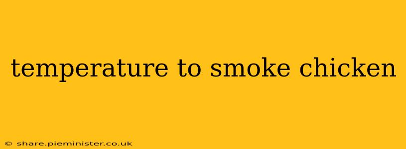temperature to smoke chicken