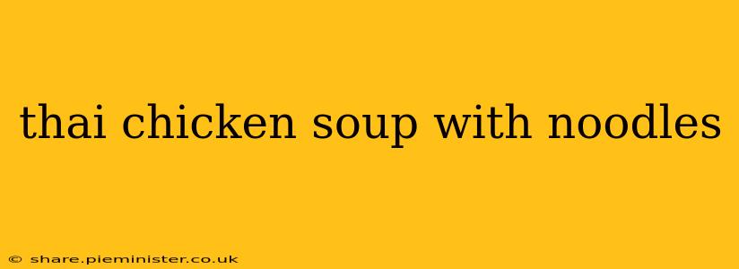 thai chicken soup with noodles