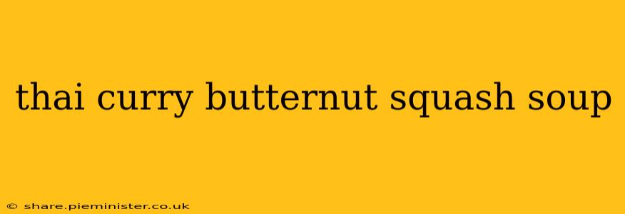 thai curry butternut squash soup