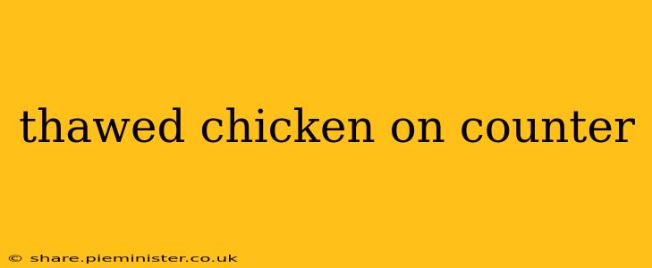 thawed chicken on counter
