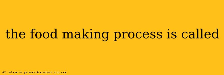 the food making process is called