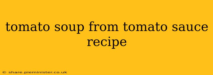 tomato soup from tomato sauce recipe