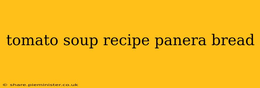tomato soup recipe panera bread