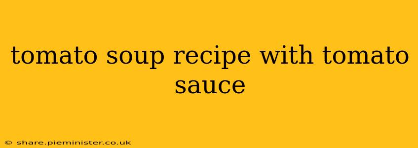 tomato soup recipe with tomato sauce