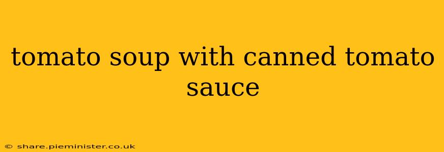 tomato soup with canned tomato sauce