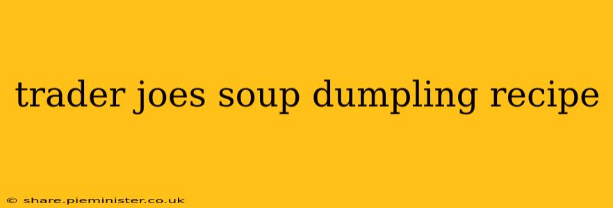 trader joes soup dumpling recipe