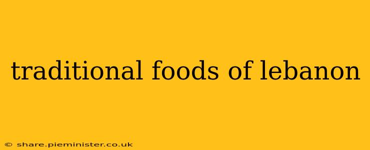 traditional foods of lebanon