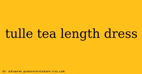 tulle tea length dress