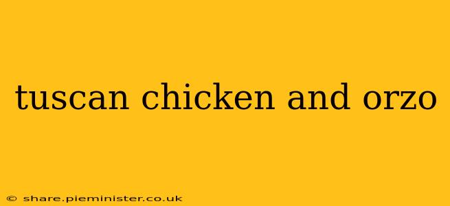 tuscan chicken and orzo