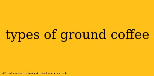 types of ground coffee
