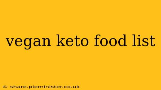 vegan keto food list