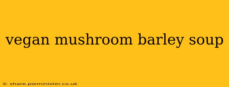 vegan mushroom barley soup