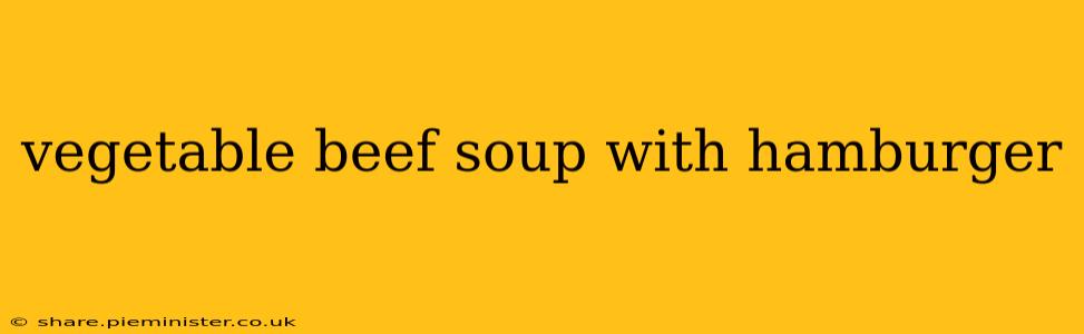 vegetable beef soup with hamburger