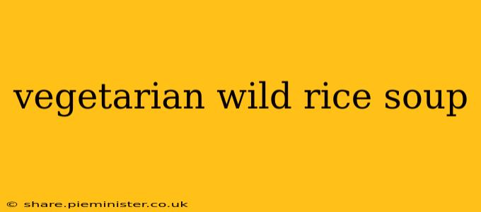 vegetarian wild rice soup