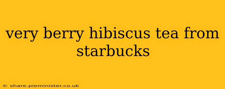 very berry hibiscus tea from starbucks