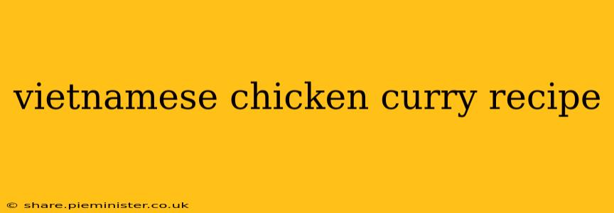 vietnamese chicken curry recipe