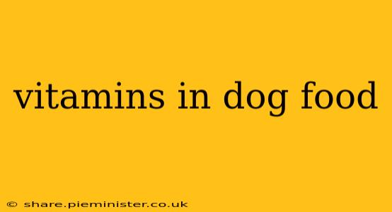 vitamins in dog food