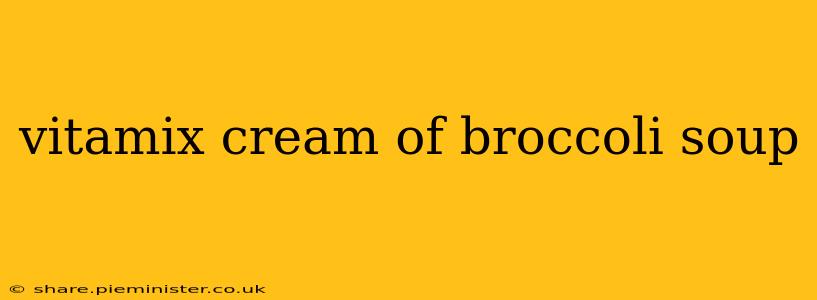 vitamix cream of broccoli soup