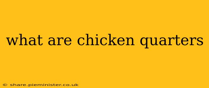 what are chicken quarters