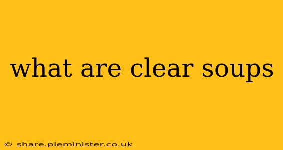 what are clear soups