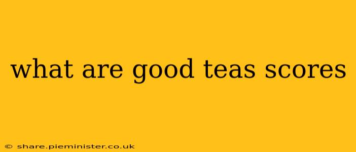 what are good teas scores